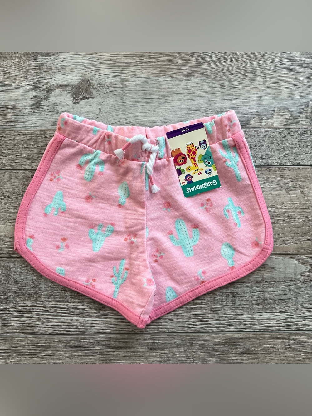 NWT Garanimals Girls Pink Cactus Shorts Size 12 Months
